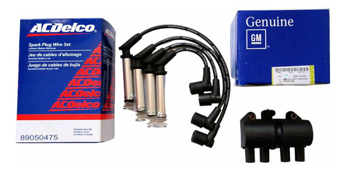 Kit Cables Bujias Y Bobina 4 Pin Chevy Joy 1.4l/1.6l 00-03