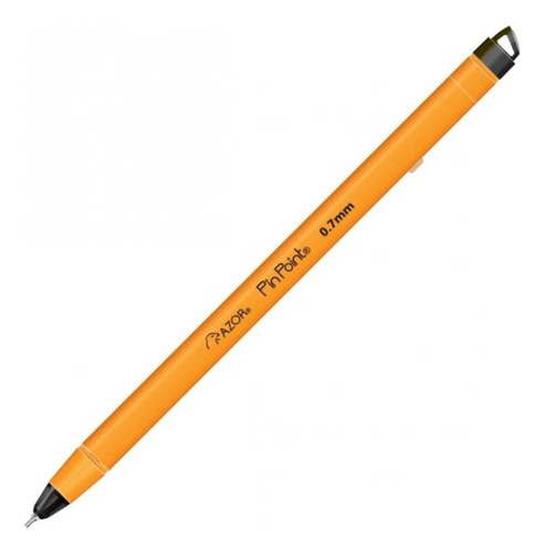 Plumas Marca Azor 0.7mm Punto Fino Color Negro Amarillo Negro