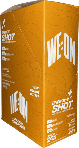 Energy Shot Gel Carboidrato Weon Cx/10uni -vanilla & Orange Sabor Peanut Butter