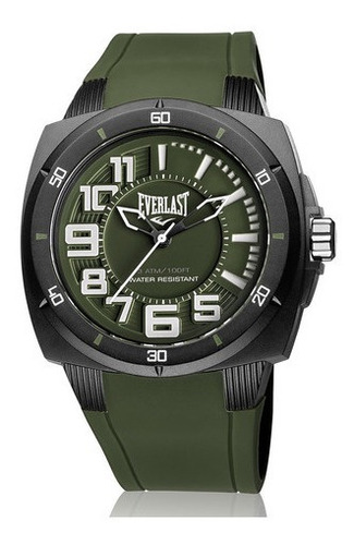 Relógio Pulso Everlast Masculino Esporte Silicone Verde E680