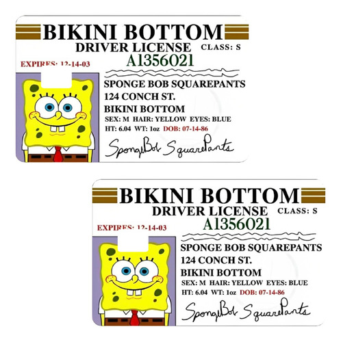 Licencia Bob Esponja Sticker Skin Para Tarjetas Bancarias 2u