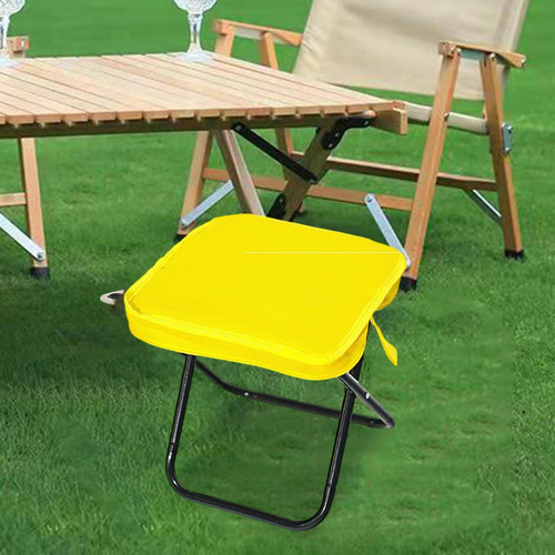 Silla Plegable Para Acampar Pie De Sillón Plegable Amarillo