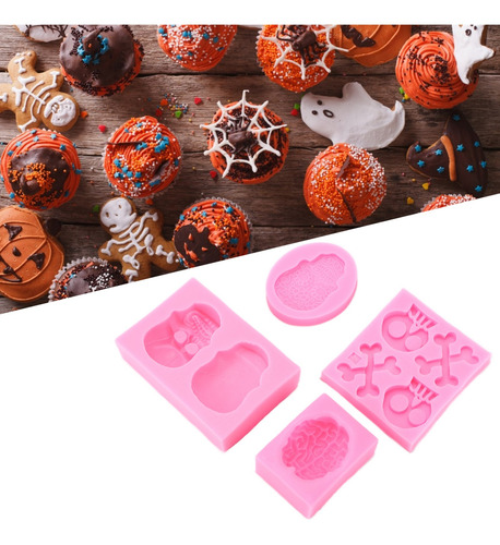 Moldes Para Fondant De Halloween, Resistentes A Altas Temper