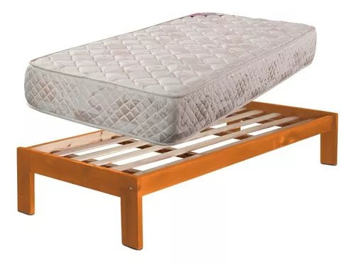 Colchon Suavestar Lujo 1 Plaza 80x190 + Cama Tipo Sommier