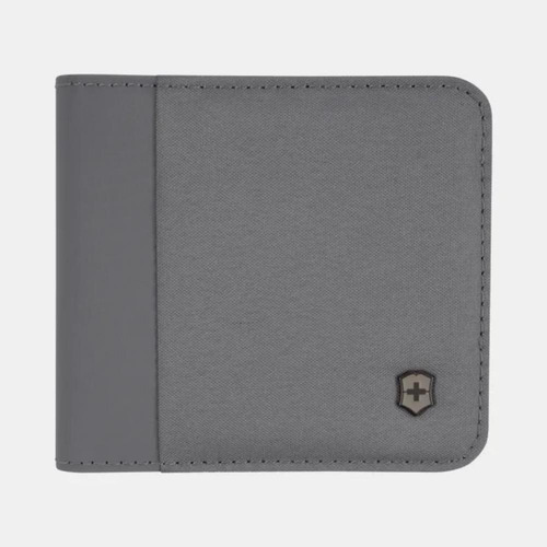 Billetera Travel Essentials Bi-fold Wallet Gris Victorinox Diseño De La Tela Liso