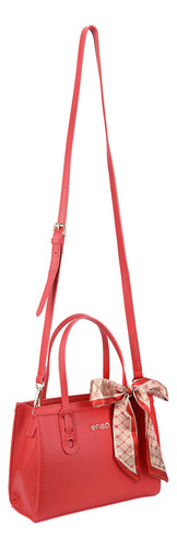 Bolsa Mini Tote Enso Mujer Eb243315ttr Rojo Acabado de los herrajes Oro Diseño de la tela Liso