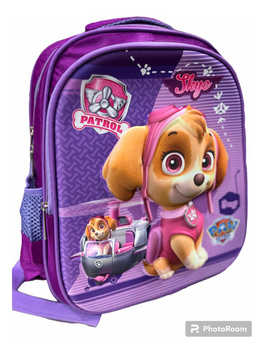 Skye Paw Patrol Bolso Morral + Cartuchera Escolar Grande