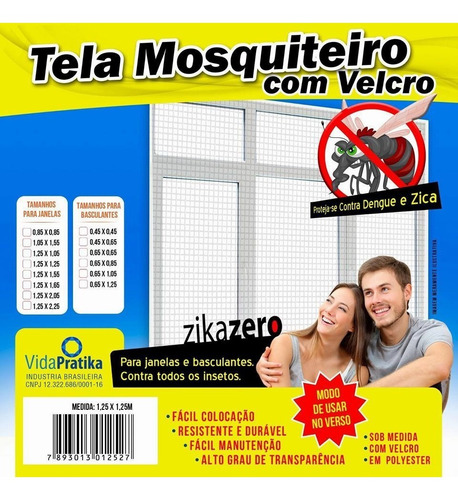 Kit 02 Tela Para Janela Mosquiteiro Insetos Dengue 0,85x1,05