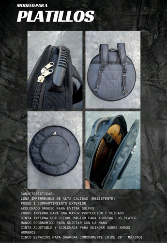 Estuche Impermeable Protector De Platillos Gig Baq Symbals
