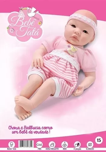 Boneca Reborn Bebê Tatá Sid-Nyl Parece Um Bebê de Verdade em