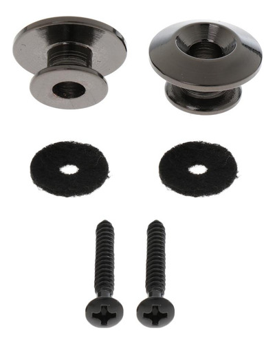 Botón De La Correa Negra 2pcs Tornillo De Montaje Para Las