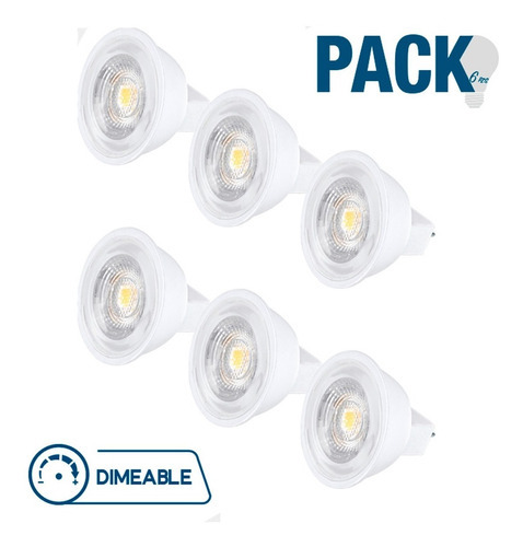 Aksi Mr11 Gu4 Dimeable 30w Warm Light 3000k Pack6 Light Light Color Warm White