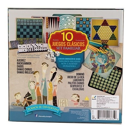 Juego De Mesa Novelty Set Multi Juegos 10 En 1 Clasicos