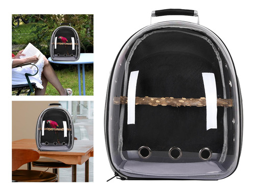 Mochila Para Loros Para Mascotas, Fácil De Llevar, Negro