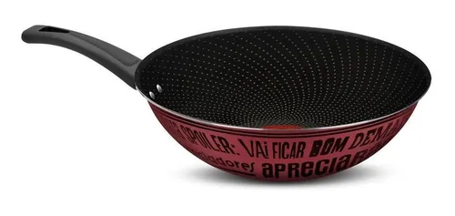 Frigideira Wok Antiaderente Decorada 28cm Rochedo Sabores