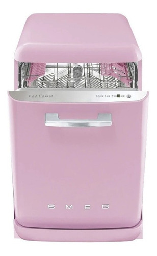 Smeg Lavavajilla Blv2 50s Vintage Rosa Para 13 Cubiertos Nue