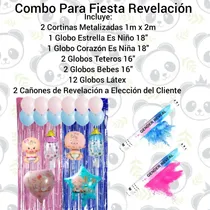 Comprar Set Decoración Para Revelación De Sexo + Cañon De Revelación