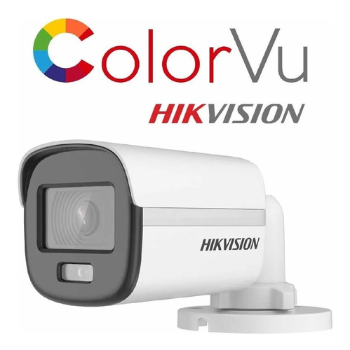 Imagen 2 de 2 de Camara Hikvision Cctv 2mp Audio Infrarroja Colorvu Dia Noche