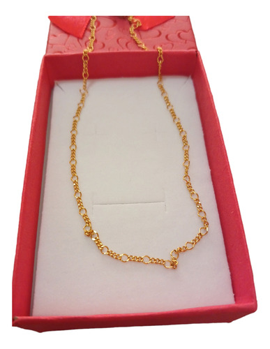 Cadena Collar De Oro 14k (aleacion) Perla Negra