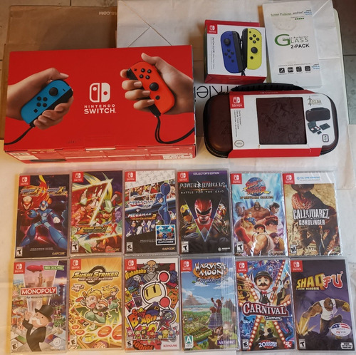Nintendo Switch 32gb + 14 Juegos + Case + Varios Accesorioss
