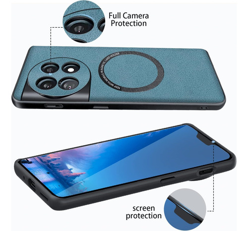 Funda Para Oneplus 11 5g Protección Magnética De Doble Capa A Prueba De Golpes Para Cámara Delgada