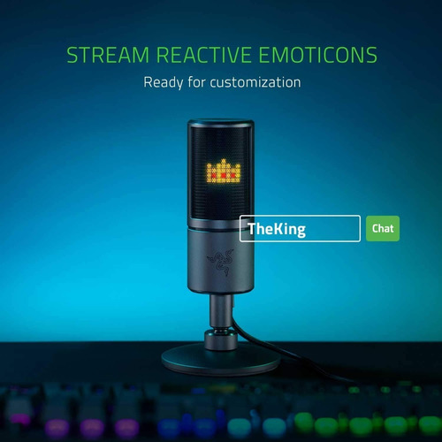 Imagen 4 de 7 de Microfono Streamer Gamer Razer Seiren Emote Emoticon Chroma