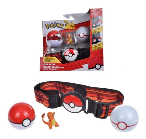 Pokemon Cinturon Entrenador Con 2 Pokebolas Charmander