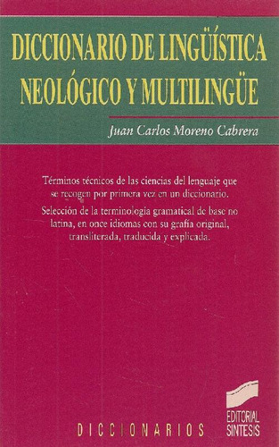 Libro Diccionario De Linguistica, Neologico Y Multilingue De