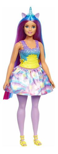 Barbie Unicornio Dreamtopia Azul & Morado Mattel Hgr20