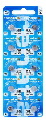 10 Pilhas Baterias 384, Relógio 1.55v Renata Sr41sw Original