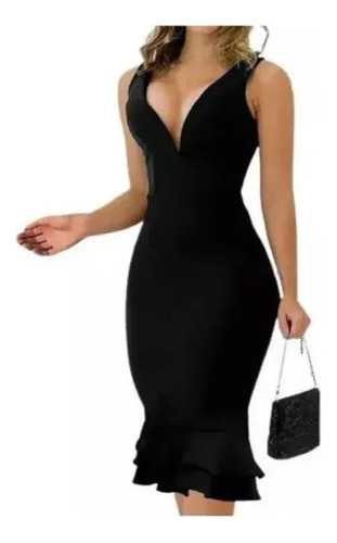 Vestido De Tubo De Moda Mini Rodilla De Cintura Ajustada