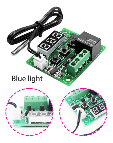 Módulo Controlador De Temperatura -w1209d Fácil Luz Azul