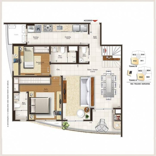 Imagem 10 de 15 de Residencial Back Green Towers-duplex 3 Dorm/suite -trindade - 1659