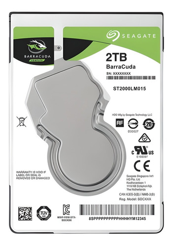 Disco Duro Interno Seagate 2tb 2.5 St2000lm015 Para Laptop