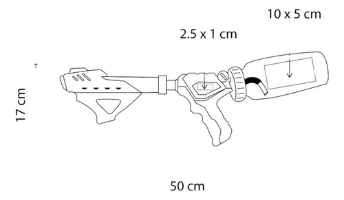 Paquete Día Del Niño 3 Pistolas De Agua De Bombeo Y Frisbee Azul