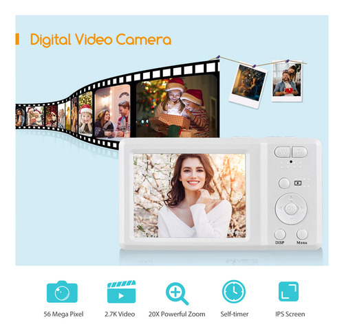 Cámara Digital Ultra 4k Tft.. 7 Pulgadas Hd 56mp Con Cara 20