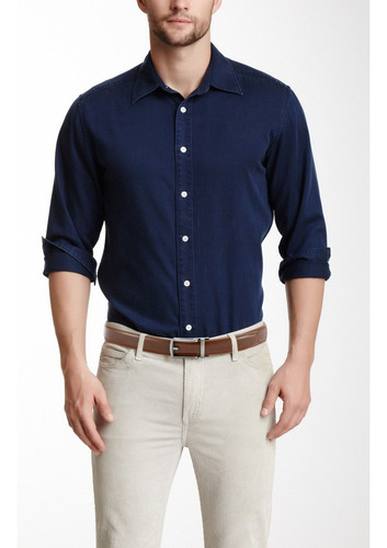 Cinturón Hombre Cinto Cuero Vestir Traje Hebilla Automatica Color Marrón Diseño De La Tela Lisa Talla 105