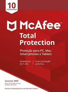 Mcafee Antivirus 1 Ano Proteção Total Pc Mac Tablet 10 Dispo