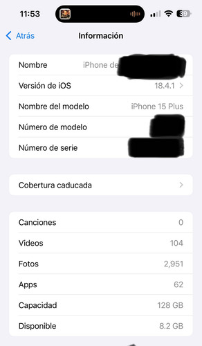 Apple Iphone 15 Plus (128 Gb) - Azul Azul Claro (Usado)