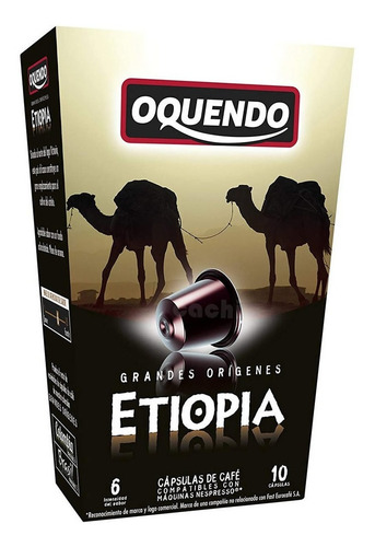 Capsulas Oquendo Cafe Para Nespresso Etiopia X 10 Int 6