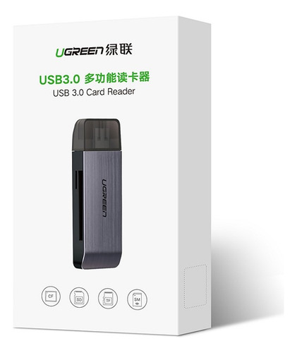 Card Reader Usb 3.0 Otg Diseño Aluminio Sd Tf Compact Flash