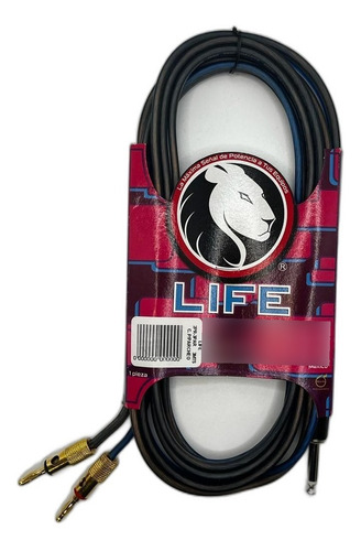 Cable Audio Pbk Plug Life 1/4 Mono 2 Rca 3 Mts 2pr-3par