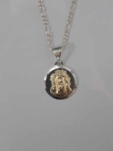 Imagen 2 de 2 de Exclusiva Medalla Plata Oro Cristo De Frente Psp Gps