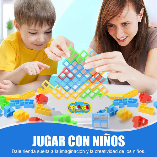 Dzh ..64pcs Torre Tetris Juego De Equilibrio Didáctico