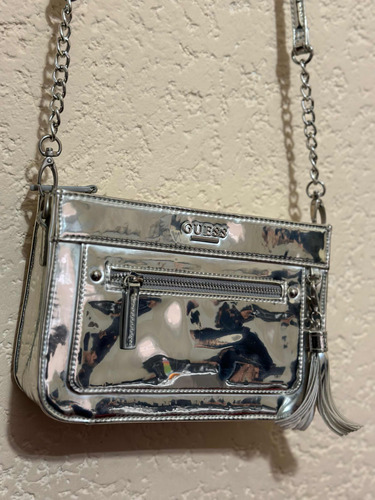 Bolsa Guess Plateada Bonita