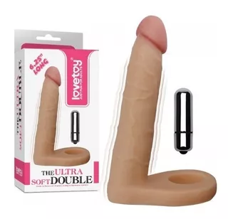 Hot Finger Vibrador Anillo Pene Doble Penetración Anal Color Piel