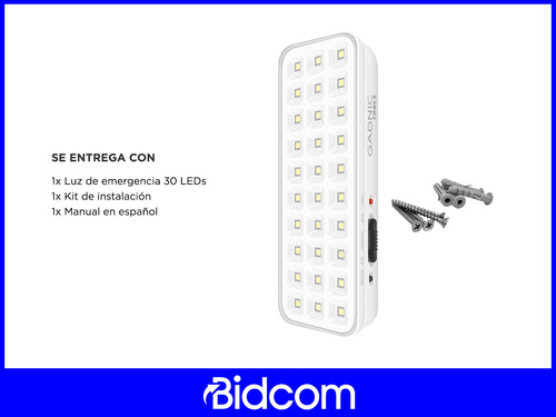 Luz De Emergencia Gadnic Modo Automático 30 Leds Seguridad
