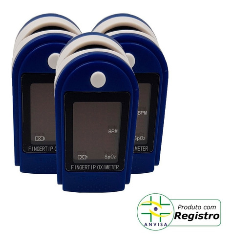 Kit 3 Aparelho Portátil Dedo Saturação Batimentos Cardíacos