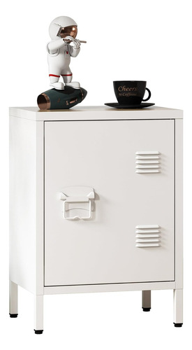 Mesa De Luz  Mueble Industrial, Locker Chapa Iconic White