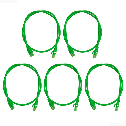 Patchcord Utp Cat6 90cm Verde 100%cobre Enson P6009e 5pzs